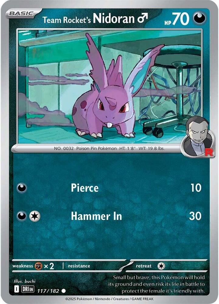 Team Rocket's Nidoran M #117/182 (Normal) - Destined Rivals