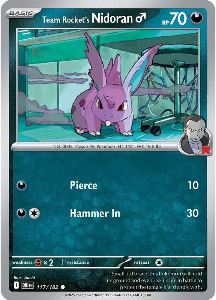 Team Rocket's Nidoran M #117/182 (Normal) - Destined Rivals