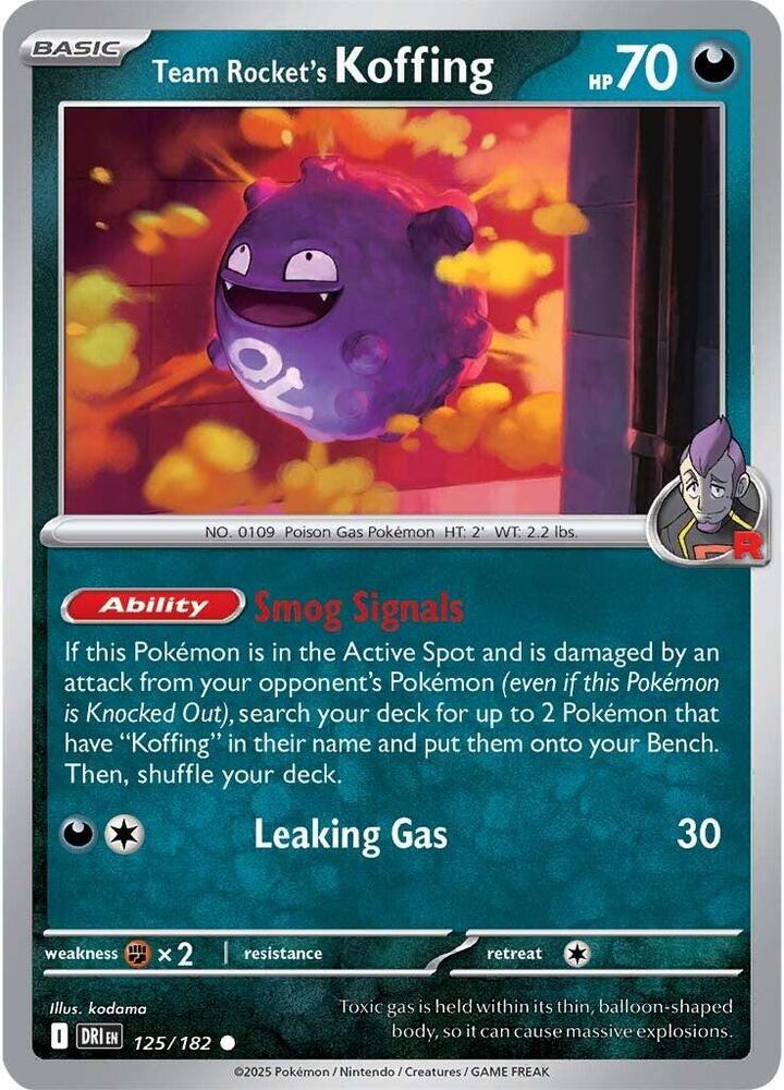 Team Rocket's Koffing #125/182 (Normal) - Destined Rivals