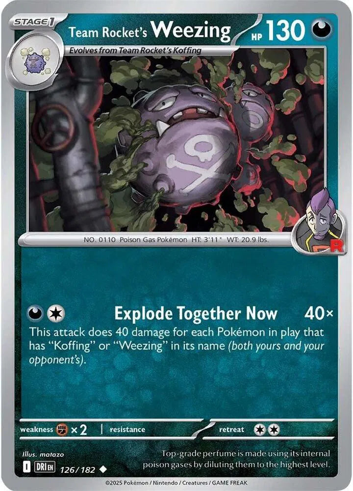 Team Rocket's Weezing #126/182 (Normal) - Destined Rivals