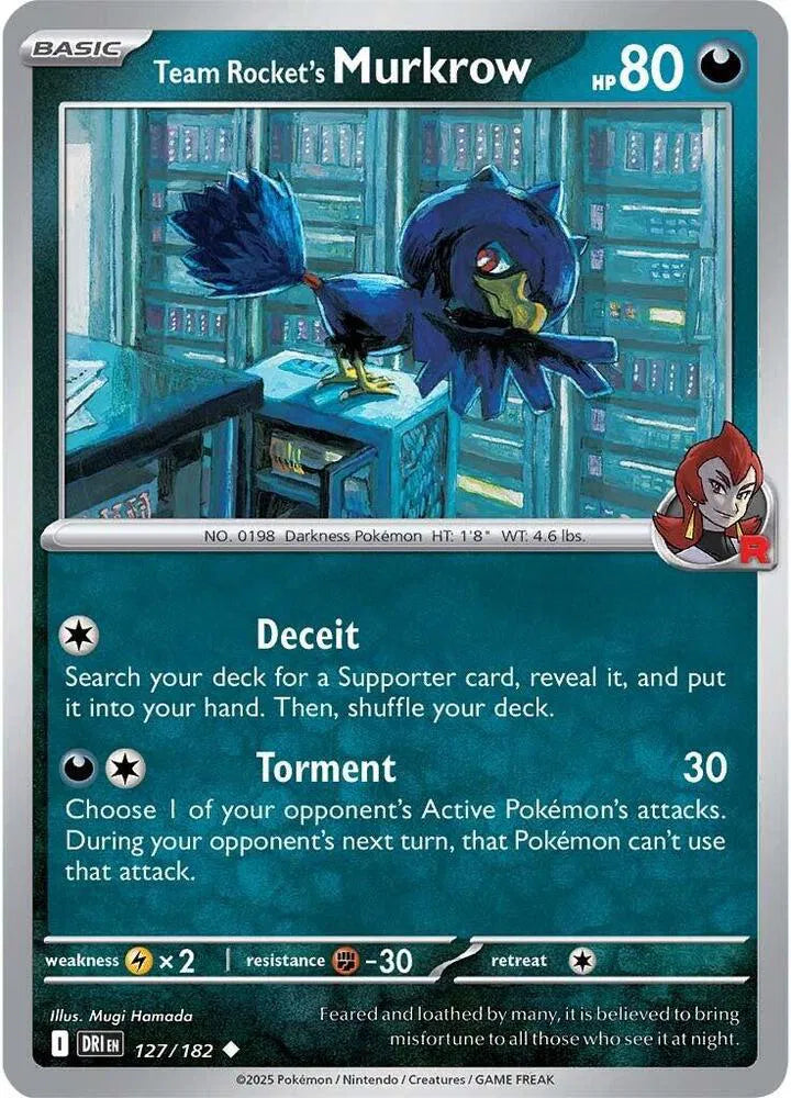 Team Rocket's Murkrow #127/182 (Normal) - Destined Rivals