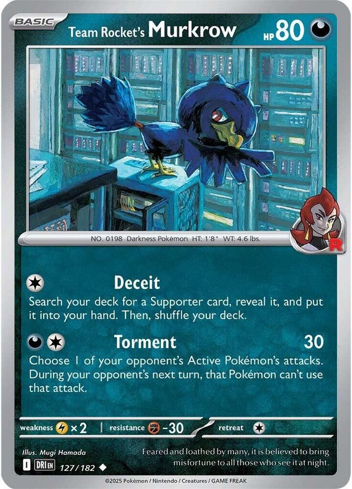 Team Rocket's Murkrow #127/182 (Normal) - Destined Rivals
