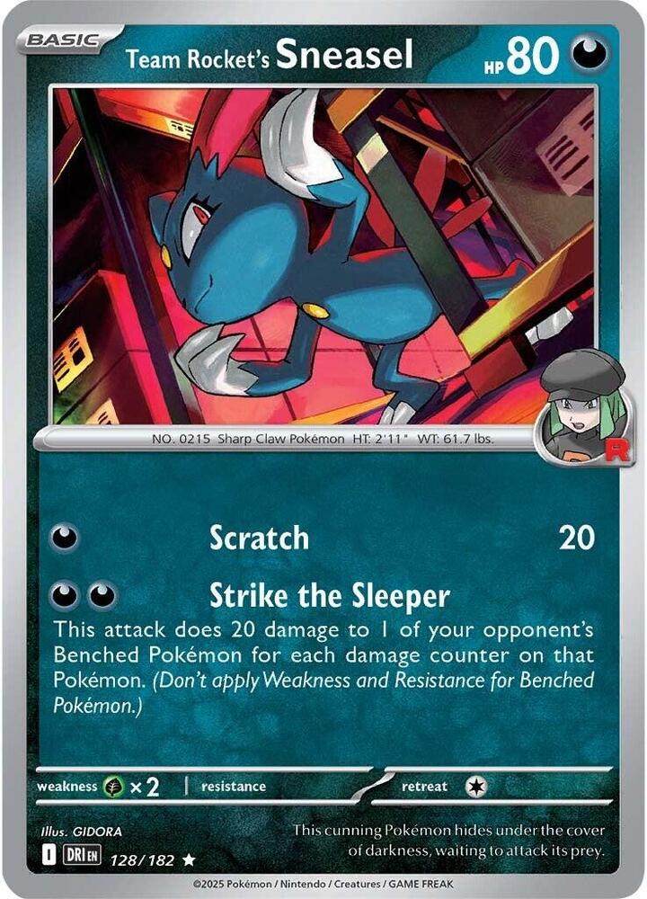 Team Rocket's Sneasel #128/182 (Holofoil) - Destined Rivals