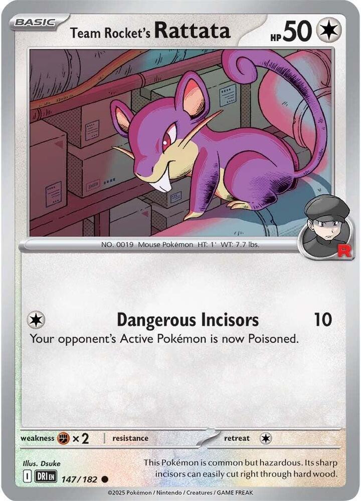 Team Rocket's Rattata #147/182 (Normal) - Destined Rivals