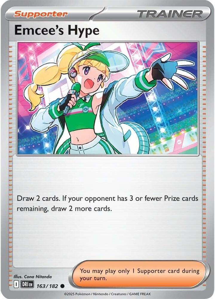 Emcee's Hype #163/182 (Reverse Holofoil) - Destined Rivals