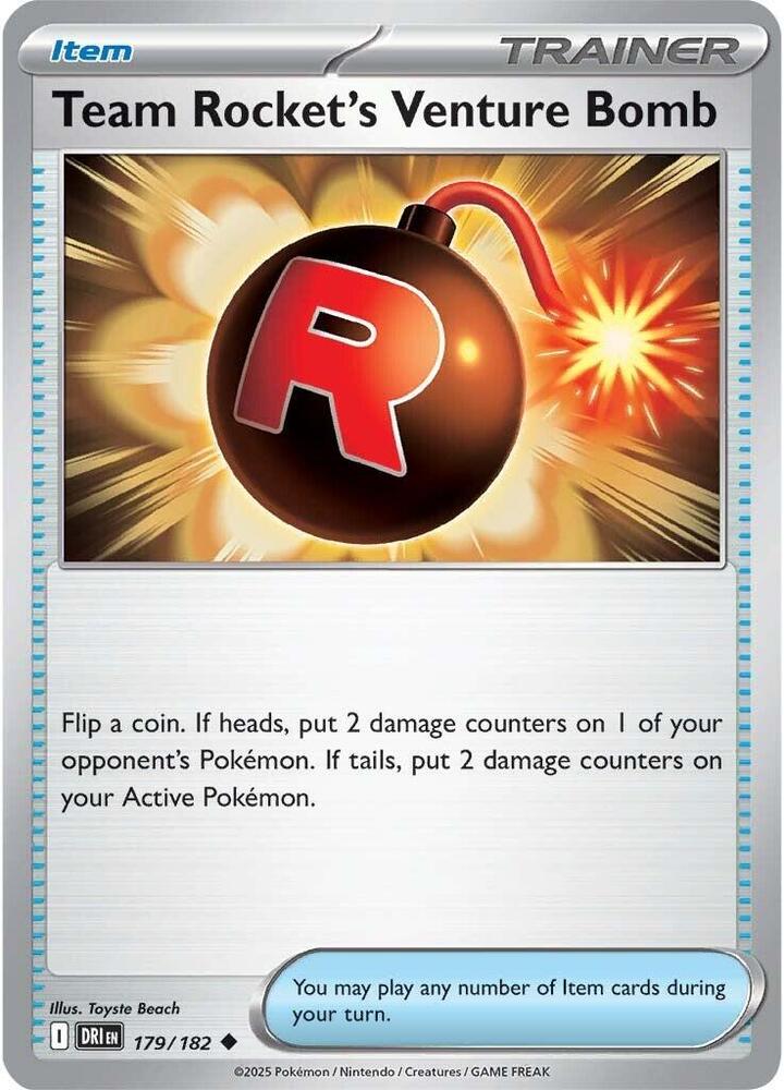 Team Rocket's Venture Bomb #179/182 (Normal) - Destined Rivals