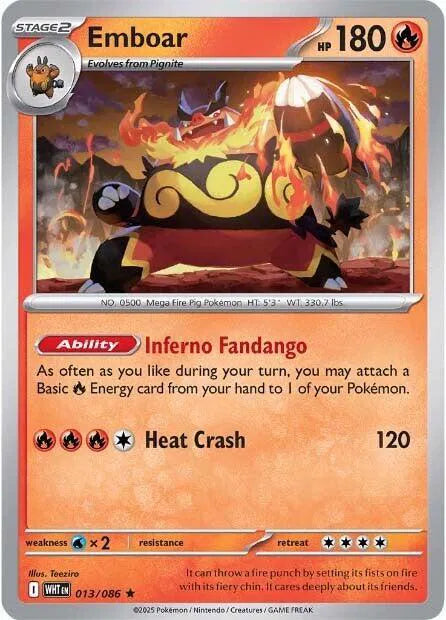Emboar #013/086 (Holofoil) - White Flare