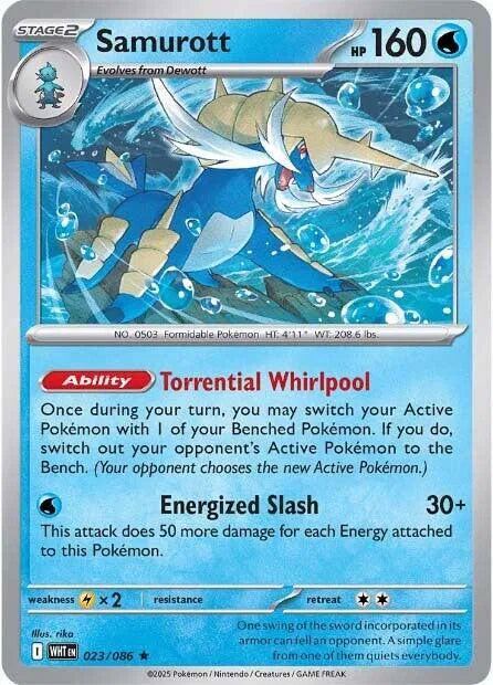 Samurott #023/086 (Holofoil) - White Flare