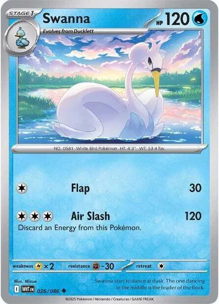 Swanna #026/086 (Normal) - White Flare
