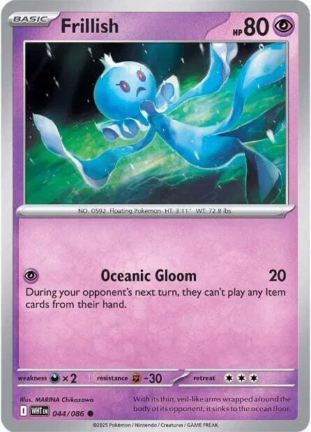 Frillish #044/086 (Normal) - White Flare