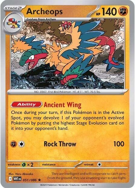 Archeops #051/086 (Holofoil) - White Flare