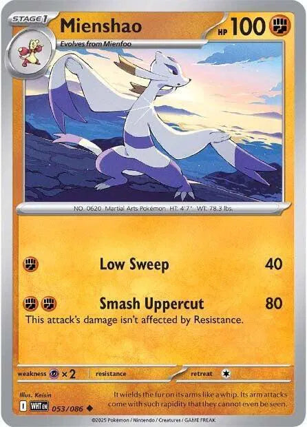 Mienshao #053/086 (Normal) - White Flare
