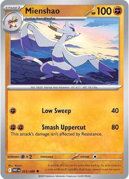 Mienshao #053/086 (Normal) - White Flare