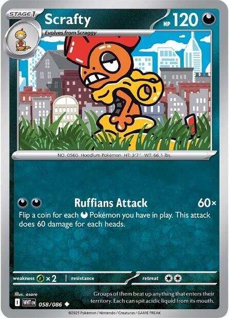 Scrafty #058/086 (Normal) - White Flare