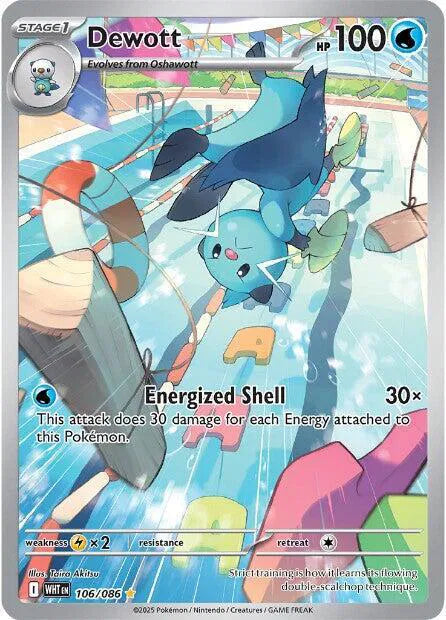 Dewott #106/086 (Holofoil) - White Flare