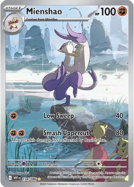 Mienshao #134/086 (Holofoil) - White Flare