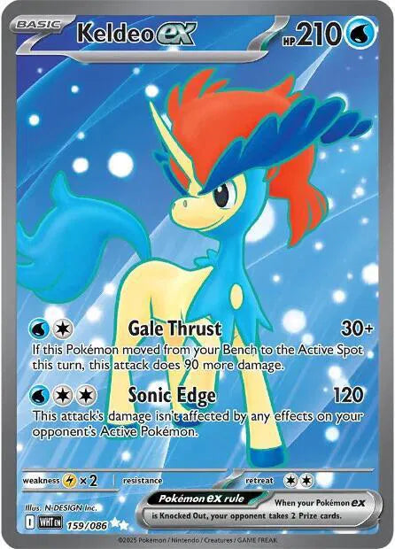 Keldeo ex #159/086 (Holofoil) - White Flare