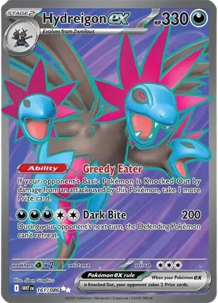 Hydreigon ex #161/086 (Holofoil) - White Flare