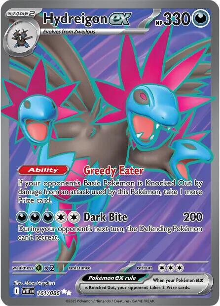 Hydreigon ex #161/086 (Holofoil) - White Flare