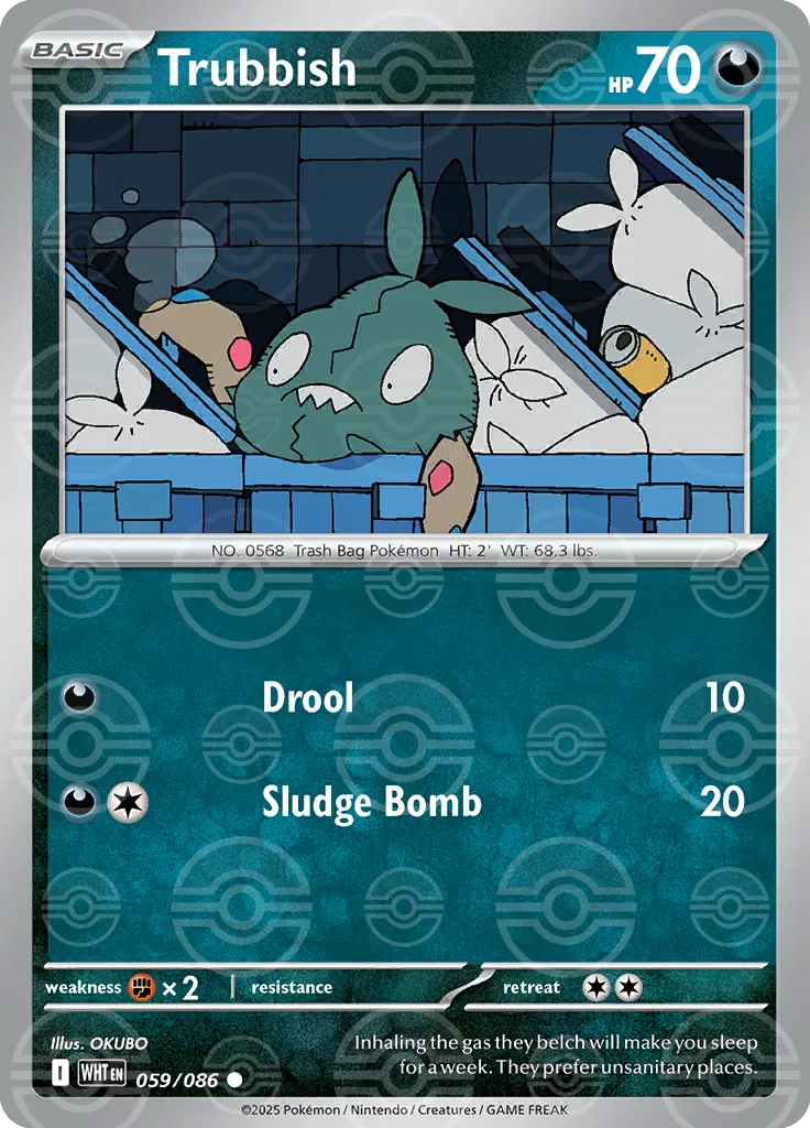 Trubbish (Poke Ball Pattern) #059/086 (Holofoil) - White Flare