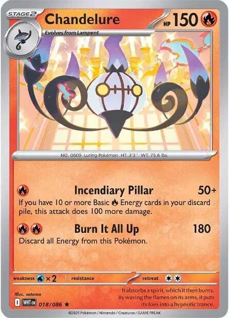 Chandelure #018/086 (Holofoil) - White Flare