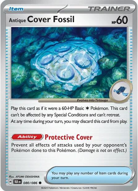 Antique Cover Fossil #080/086 (Normal) - Black Bolt
